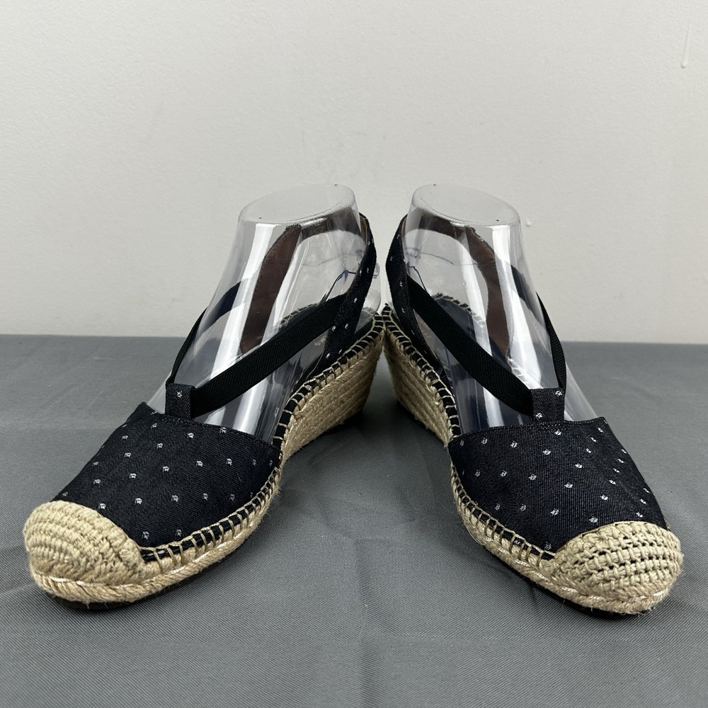 Clarks Artisan Wedge Womens 7 Navy Petrina Kaelie Espadrille Sandals
